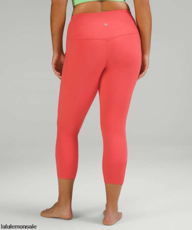 Lululemon Damen DELULU045 | Align Hoch Sitzende Hose Mit Taschen 25 Pale Himbeere